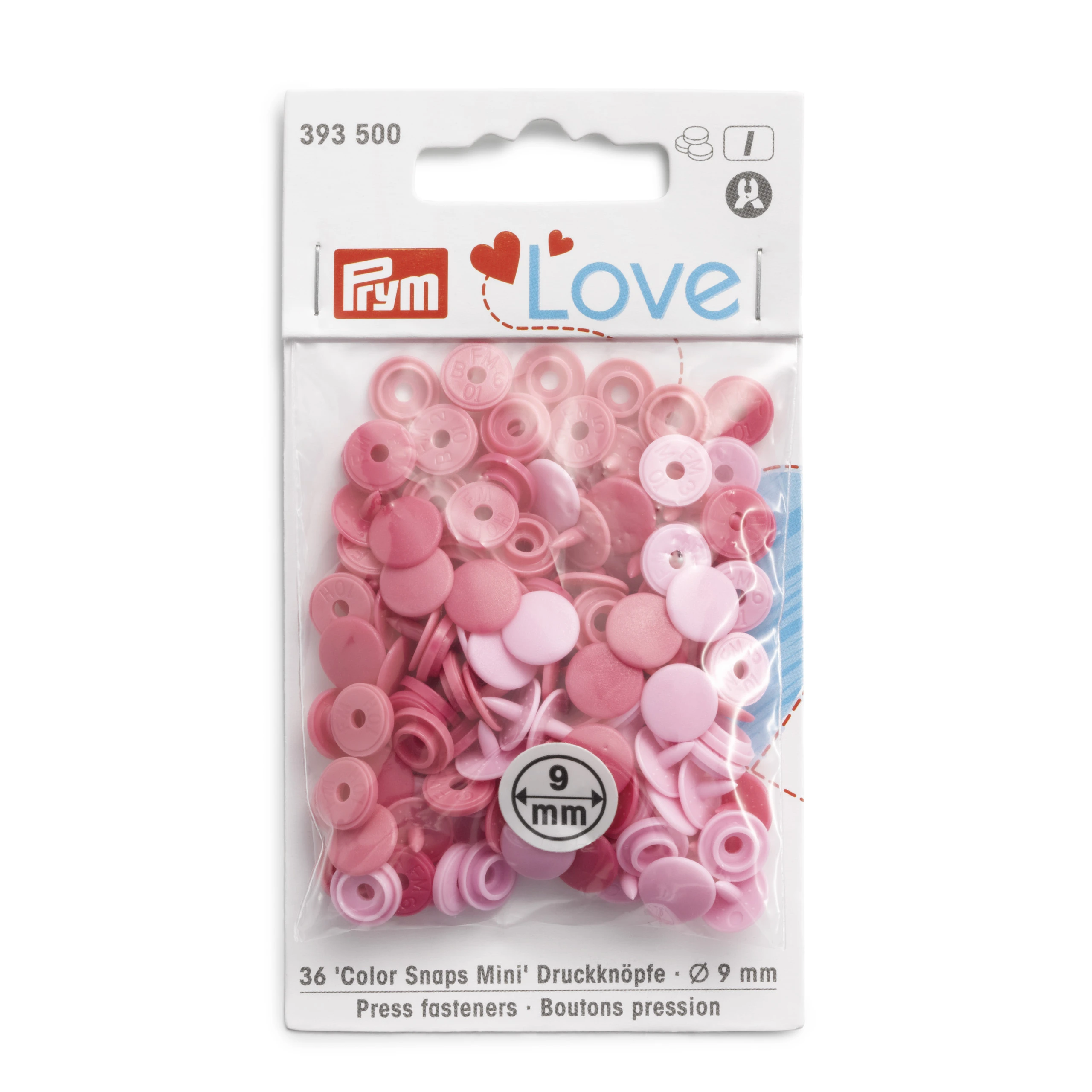 SNAPS MINI 9MM ROSA PRYM LOVE