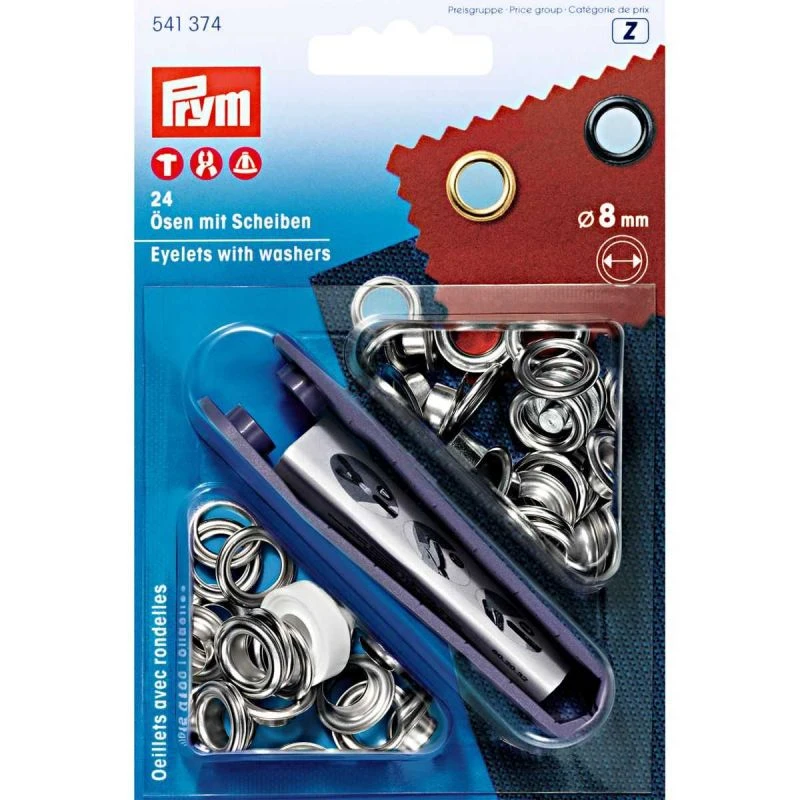 OJETES 8MM PLATEADO PRYM