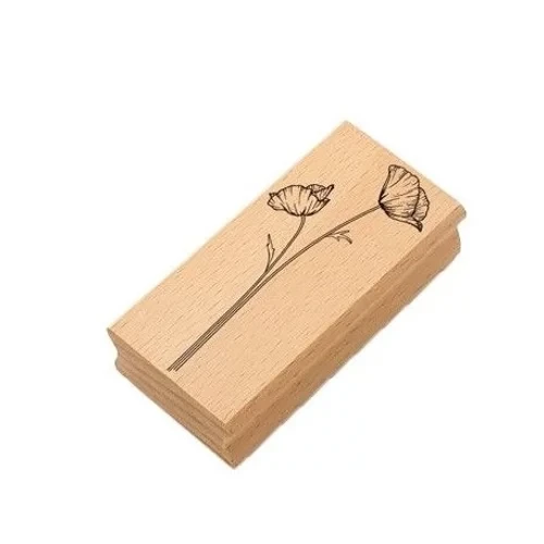 SELLO DE MADERA AMAPOLA