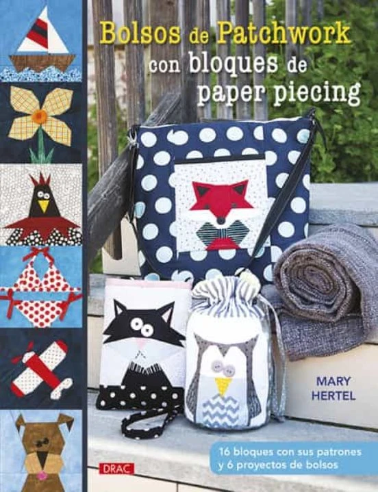 LIBRO BOLSOS PATCHWORK CON BLOQUES DE PAPER PIECING