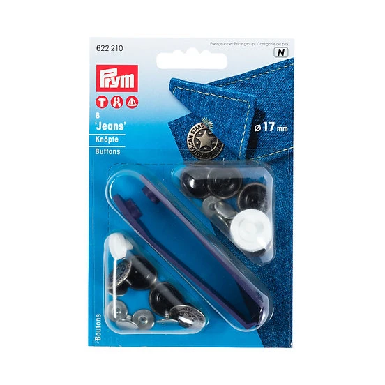 BROCHES JEANS 17MM PRYM