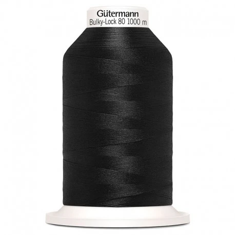 HILO BULKY-LOCK 80 1000M COL.000 NEGRO