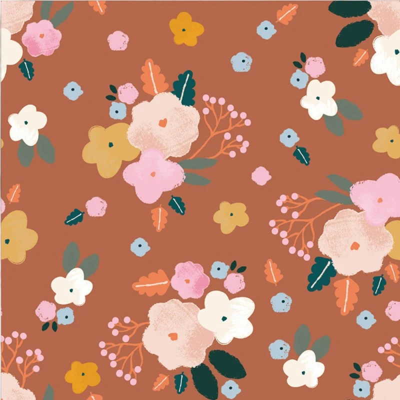 TELA VISCOSA ECOVERO BEST FRIENDS FLOWERS 25CM