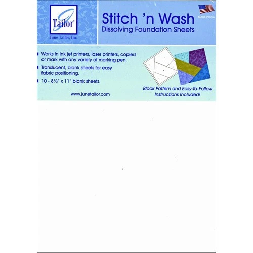 ENTRETELA SOLUBLE STITCH 'N WASH JUNE TAILOR 10 HOJAS