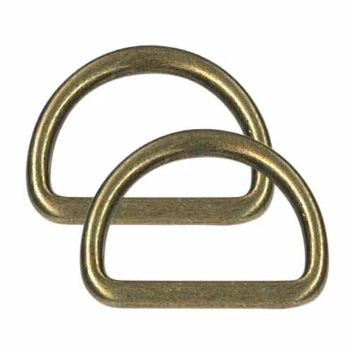 CIERRE FORMA D 25 MM ORO VIEJO BOLSA 2 U.