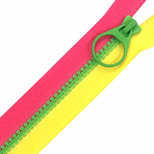 CREMALLERA BICOLOR AMARILLA-FUCISA 20CM