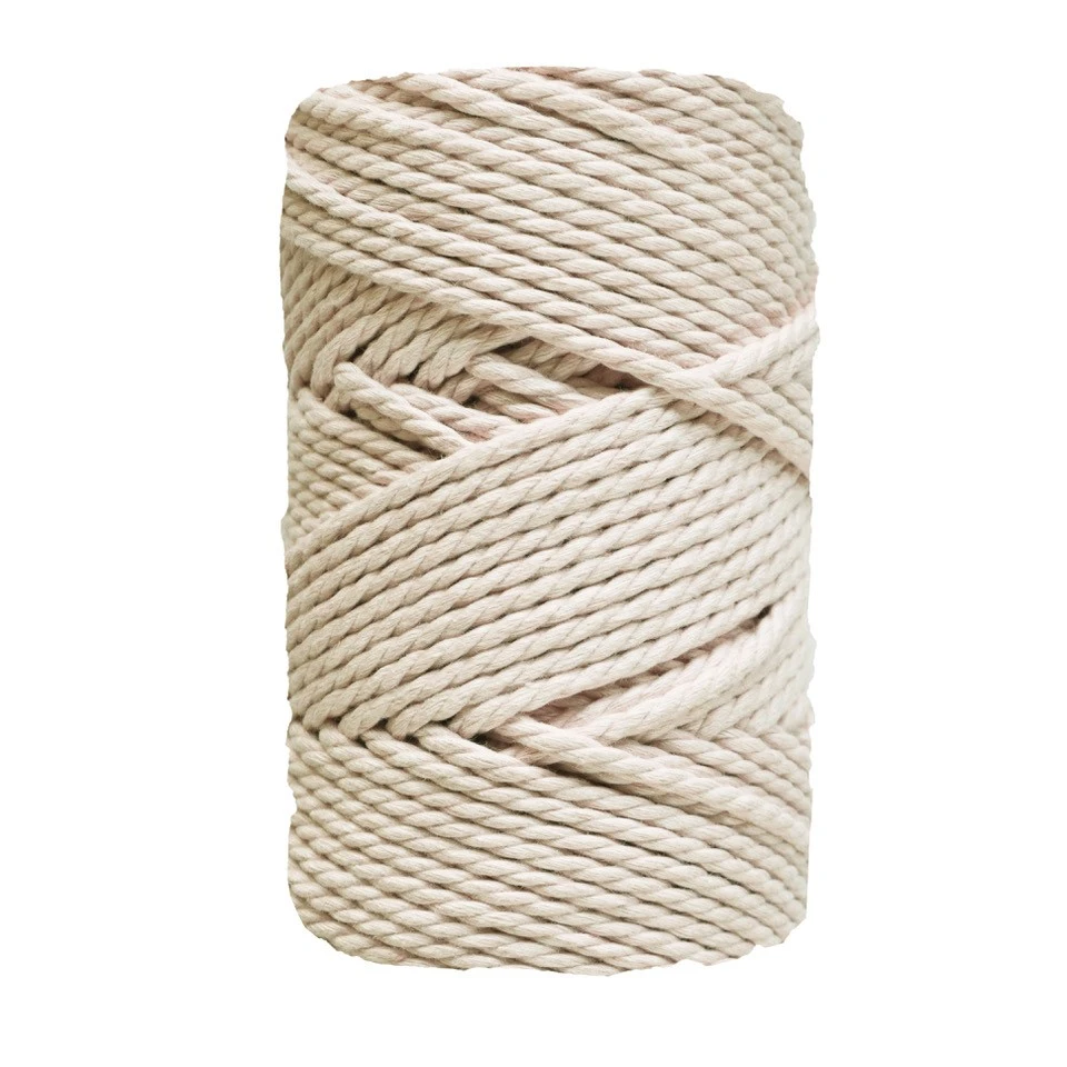CORDÓN DE MACRAMÉ 5MM BOBINA 50M CRUDO