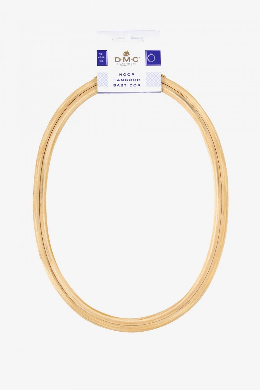 BASTIDOR DE MADERA OVAL 18X24CM